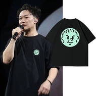 热卖现货！Eason陈奕迅佛山短袖t恤FnDs演唱会周边粉丝应援黑色上衣重磅纯棉 Hot-selling in stock Eason Chan Foshan short-sleeve T-shirt