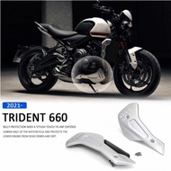 Suitable for Triumph TRIDENT660 2021 Modified Exhaust Guard Engine Protection Plate Bottom Guard Cover Lower Side Guard