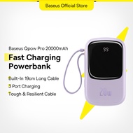 Baseus Power Bank PD Fast Charging Built In Cables External Battery Pack For Phone (20000mAh)