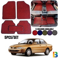5pcs PROTON WIRA CARPET Full Seat Checkmate Carpet Dadu Karpet Thailand Floor Mat Dice Carpet Car Ma