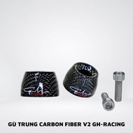 Gù trung Carbon Gh Racing mẫu V2 (Vân Đen) DoChoiXeMayShop