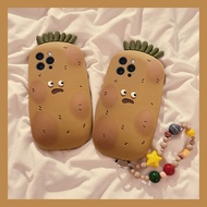 ✨casing iphone 15 pro max potato funny design shockproof silicone casing suitable for iPhone 17 16 1