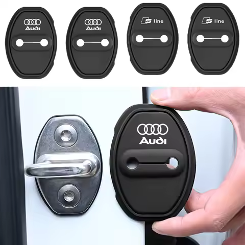 2/4Pcs Car Door Lock Anti-collision Silicone Cover Auto Valve for Audi Sline A1 A2 A3 A4 A4L P 8V 8L