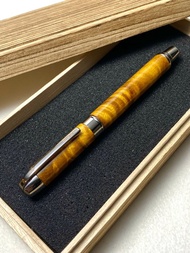 3952老山羊-大鵬灣 金絲楠木 高清高亮版 雙色書法鋼尖鋼筆