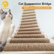 Pet climbing ladder, cat step skybridge, solid wood ladder, DIY cat toys,