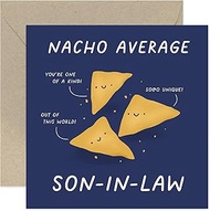 Old English Co. Funny Birthday Card for Son in Law - 'Nacho Average' Birthday Card for Him - Hilario