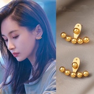 good 999 S925 silver Fashional Temperament 18K GOLD  two wear personalized design Earrings ES6215