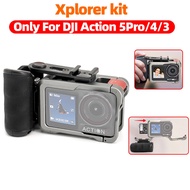 aMagisn Xplorer Grip Kit For DJI OSMO Action 5 Pro, 4, 3 cage Street Photography Shutter Button Anti