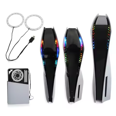 RGB LED Light Strip LED Ring Light Strip for PS5/PS5 Slim/PS5 Pro Console USB RGB Circle Light Strip