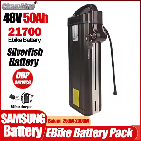 Electric Bicycle cham rider 48 bafang 1500w Silverfish 25 30 40ah 50ah batterie for Fiido T1 Cargo /
