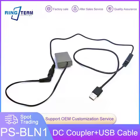 PS-BLN1 BLN-1 BLN1 Dummy Battery DC Coupler Plus 5V USB Power Bank Cable for Olympus Digital Camera 