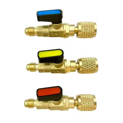 11199992ria4SAE Stra324234gerant Ball Valve Adapter Fittings Air Conditioning For R410A R32 R454A R4