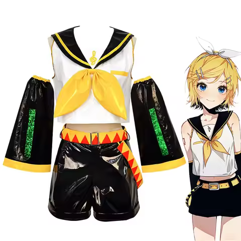 Anime Rin Len Cosplay Costume Len Rin Cosplay Len Costume Kagamine JK Uniform for Comic Con Outfits