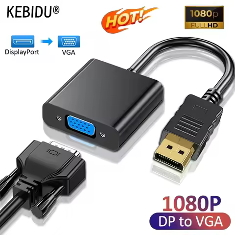1080P DisplayPort DP to VGA Adapter Cable Male DP to FeMale VGA Converter Adapter For TV Box Project