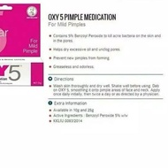 Oxy 10/ oxy10 10gr 25gr oxy 5/ oxy5 10 gr 25 gr - oxy cover 25 gr - oxy anti pimple mark 18 gr