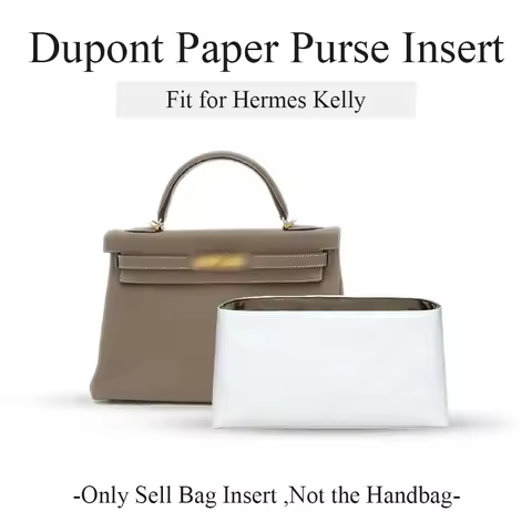 Purse Organizer Insert Fit for Hermes Kelly 25, Dupont Paper Inner Liner Bag In Bag Organizer Insert