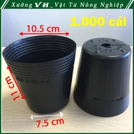 Wholesale 1000 C5 Vi Hien plastic nursery pots with mouth, bottom, height 10.5x11x7.5 durable flexib