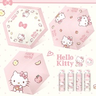 [Manual Convenient] hello kitty Cute Umbrella Cartoon Girl Heart Sunny Rain Dual-use Umbrella Umbrel