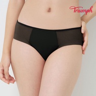Triumph-Uniform Magic Plastic Series Mid-Waist Flat Pants M-EL Dark Black|87R2550 04