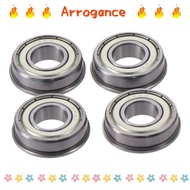 ARROGANCED 4pcs FR8ZZ Flange Ball Bearing, Chromium Steel 12.7*28.575*7.938mm Flange Rip Bearings, E