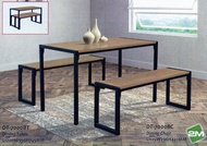 JFH 2M DT7000 (1 TABLE + 2 CHAIR) / MODERN DESIGN DINING SET / QUALITY RESTAURANT TABLE SET / KOPITI