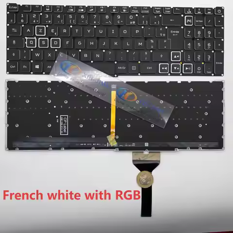 AN515-57 French RGB Backlit Keyboard For Acer Nitro 5 AN515-45 AN515-56 AN515-58 AN515-57 AN517-41 A