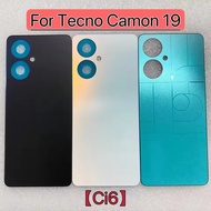 For Tecno Camon 19 Ci6 Plastic Back Rear Housing Cover Back Door Replacement Hard Battery Case