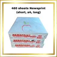 Nappco Newsprint Paper 52gsm (short, a4, long) a4 paper