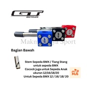 BMX Bike Stem Handlebar Pole 12/16/18/20 GT BMX Bike Handlebar Pole/, BMX Bike GT 21.1