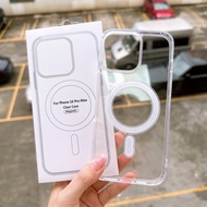 BullePoP【BARANG TRENDY CHINA】MagSafe magnetic clear acrylic case for iPhone 16/17 Pro/16e