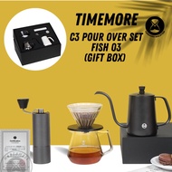 Timemore - C3s pour Over Set (C3s Chestnut Grinder + Fish 03 kettle/Fish Youth + Coffee Pot + Drippe