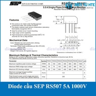 SEP RS507 Bridge Diode 5A 1000V [HTE Quy Nhon CN2]