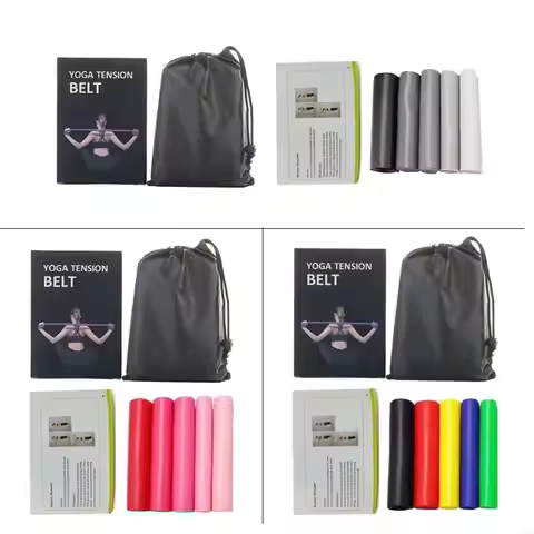 918E 5 Pcs Resistance Bands Fitness Bands Workout Bands for Pilates Muscle Building