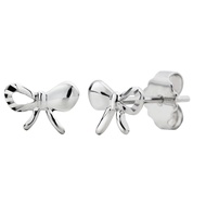 Poh Heng Jewellery 18K White Gold Ribbon Earrings