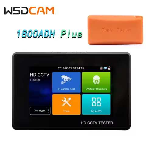 Wsdcam 5-IN-1 TVI AHD CVI Analog IP CCTV Camera Tester Build in Battery Security Tester Monitor Vide