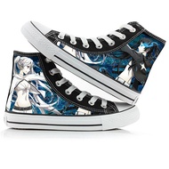 ▼  Black rock shooter anime graffiti printing high male and female students help canvas shoes young 