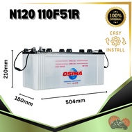 OSIMA N120 110F51R Wet Battery | Heavy Duty Conventional Battery for Truck, Ship, Ferry, Cargo Boat