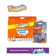 Buy 1 Free 1 Kraftee Washable Crayon + Washable Markers