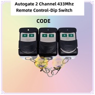 2 Channel 433mhz  Premium Wireless Autogate Remote Control - Dip Switch Code Type (Battery Included)