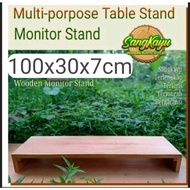 Wooden monitor table computer monitor stand 100x30x7 monitor table stand/ laptop stand table || Moni