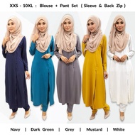 [ XXS - 10XL ] Muslimah Casual Suit . Set Warda Plus Size . Abaya Suit . Sedondon Raya . Baju Seragam Cikgu . Lyla H