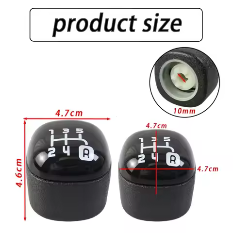 OE 46315999 48YT7180 Leather Gear Shift Knob For Fiat Panda 2012-2020 5-Speed Manual