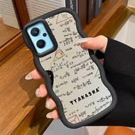 HP Phone Case For Realme 9i 4G Case Math Numbers Macaron Softcase Silicone Case Cream Wave Border Mi