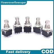 FSMY 5 pcs 3PDT 9-Pin Guitar Effects Stomp Switch Pedal Box Foot Metal True Bypass Jelly