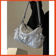 Women's High Quality Velvet Leather Crossbody Bag with Korean Style Bow Pattern - A98 [Vip]