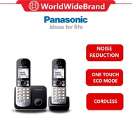 PANASONIC KX-TG6812MLB CORDLESS PHONE 2 HANDSETS RECHARGEABLE 1.8" LCD