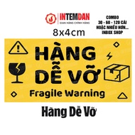 COMBO VINH LIEN Fragile Goods STAMPS SIZE 8X4CM YELLOW