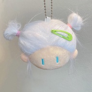 Gantungan Kunci Boneka Kapas DIY / Boneka Kepala Bakso / Boneka Rambut Dikepang Kecil Liontin Tas /
