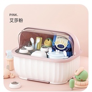 Feeding Bottle Storage Box Complementary Food Storage Cabinet Baby Tableware Tableware Baby Bottle Brush Draining Rack Baby Tableware Storage Box