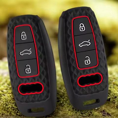 Silicone Car Key Case Cover Shell Fob For Audi Q8 A6 A3 A8 C8 S6 RS6 A7 S7 RS7 RSQ8 8Y D5 4N RS E-tr